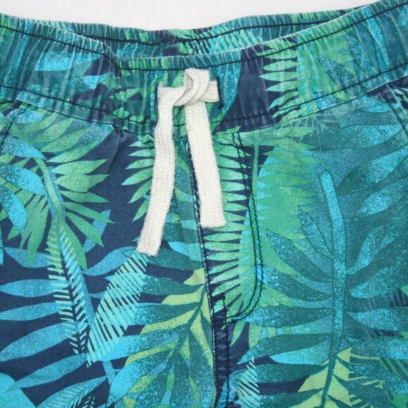Boys 6 PALM LEAF SHORTS TROPICAL GREEN CHILDRENS PLACE STRETCH WAIST EUC - Picture 2 of 9